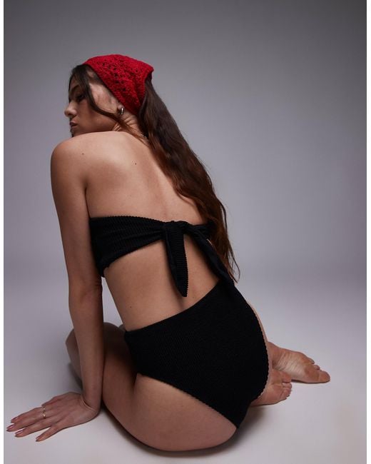 TOPSHOP Black Thailand High Waist Bikini Bottoms