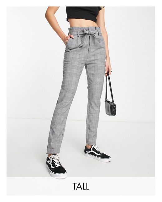 Vero Moda White Tapered Trousers With Tie Front