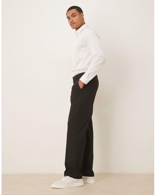 ASOS Black Straight Leg Suit Pants for men