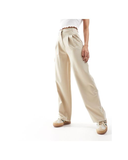 Pantalon ample coupe ajustée - taupe Miss Selfridge en coloris Natural