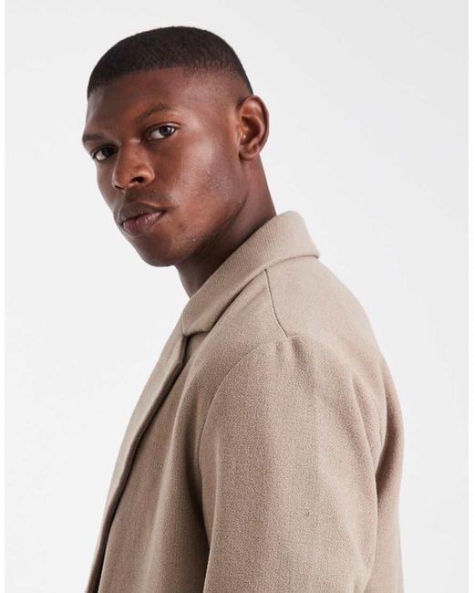 Jack & Jones Natural Wool Blend Overcoat for men