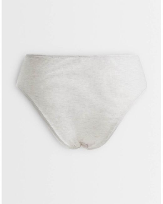 ASOS Blue 3 Pack High Waist Rib Briefs