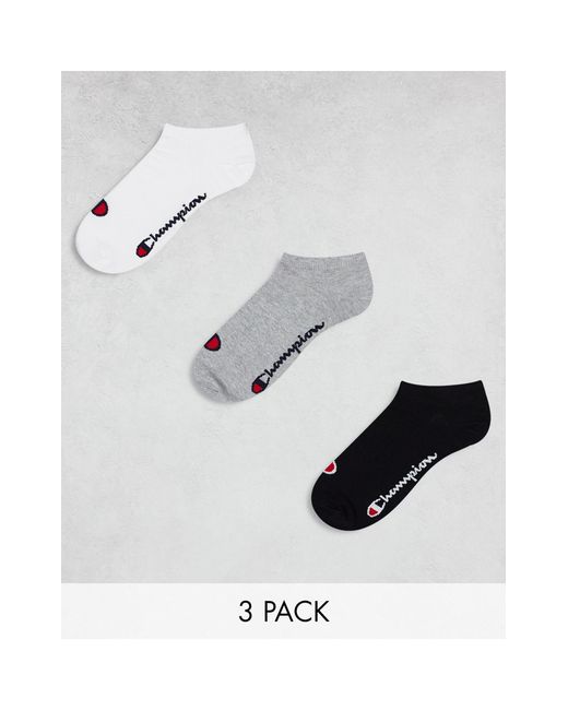 Champion White 3 Pack Ankle Socks for men