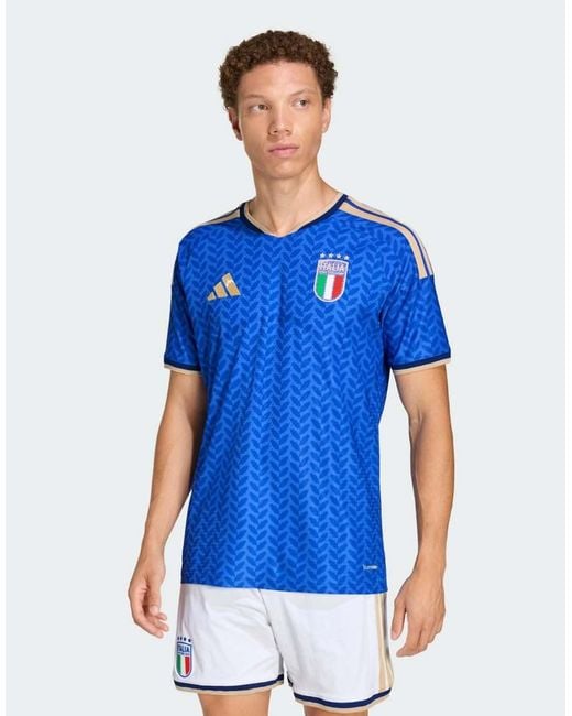 Adidas Originals Blue Italy 26 Home Authentic Jersey for men