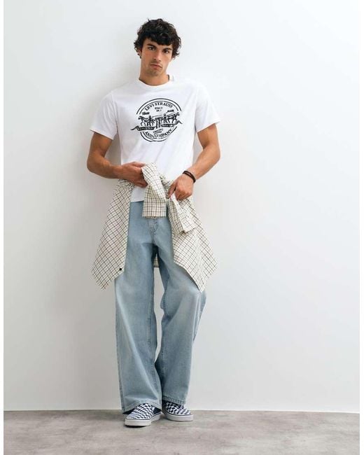 Levi's White Graphic Print T-Shirt for men