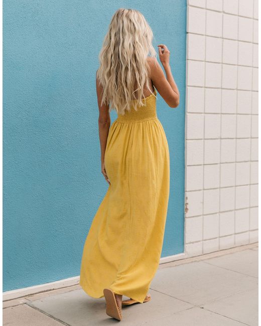 Billabong yellow maxi dress deals