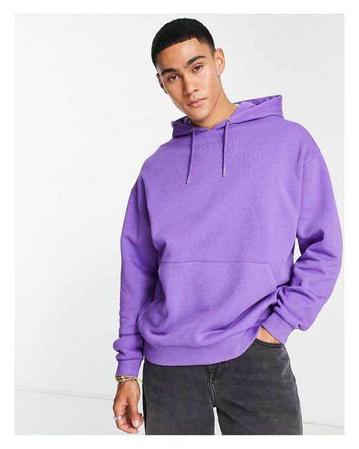 ASOS Oversized Hoodie in Purple for Men | Lyst