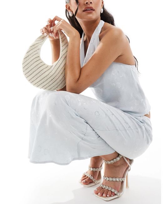 True Decadence Gray Beaded Embellished Grab Bag