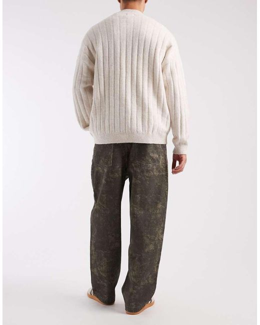 ASOS Gray Loose Straight Jeans for men