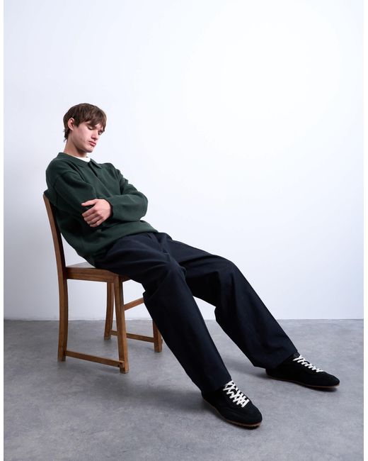 Topman – eleganter strickpullover in Green für Herren