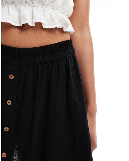 New Look White Button Down Mini Skirt
