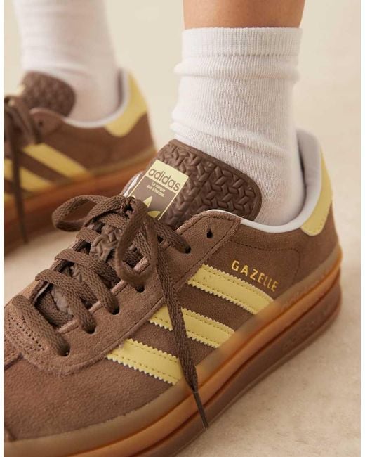 Adidas Originals Natural Gazelle Bold Platform Trainers