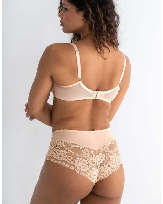 Pour Moi Brown Fleur Lightly Padded High Apex Underwired Bra