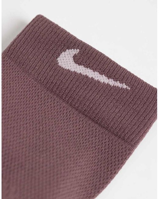 Nike Purple Running 1 Pack Swoosh Crew Socks for men