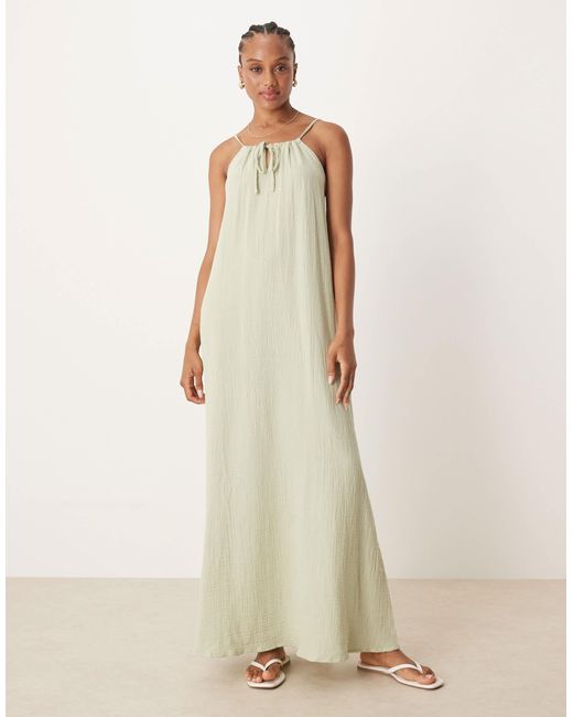 JDY Tall Natural Cheesecloth Maxi Dress