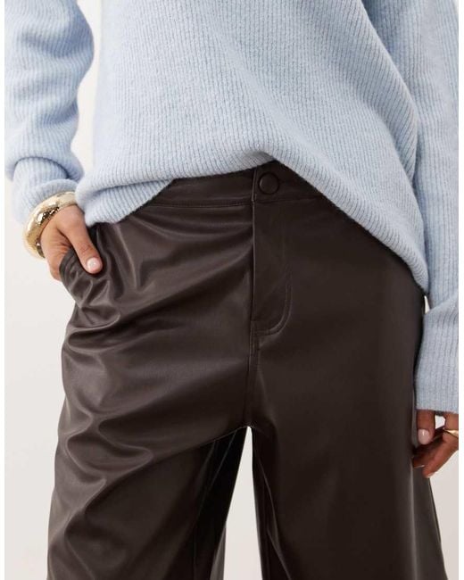 Threadbare White Textured Faux Leather Tailored Bermuda Shorts