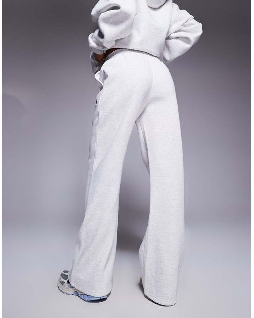Kaiia Blue Cotton Blend Embroidered Logo Wide Leg Trackies