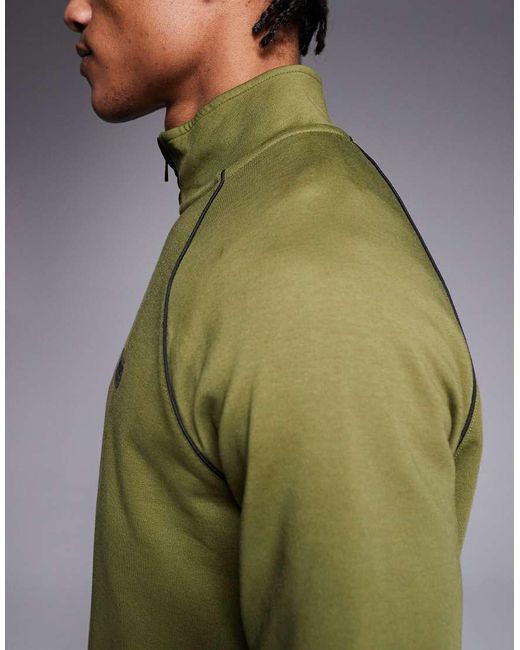 Barbour Green Markford Half Zip Logo Sweatshirt for men