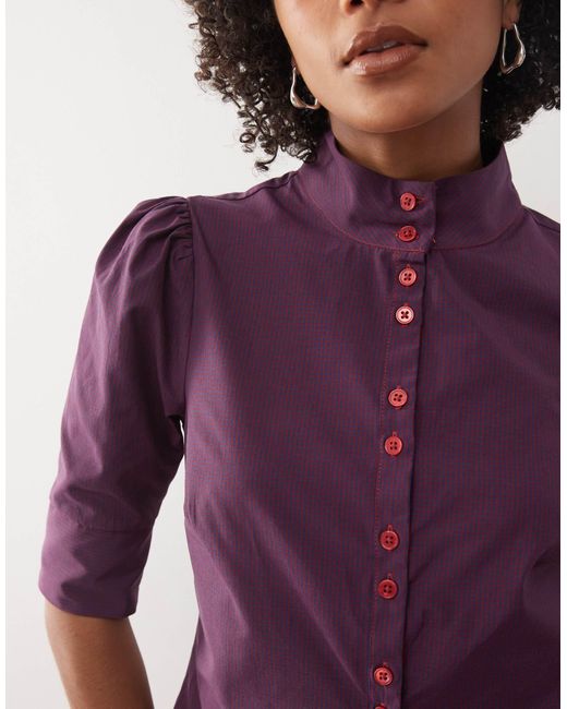 Collusion Purple – karierte bluse