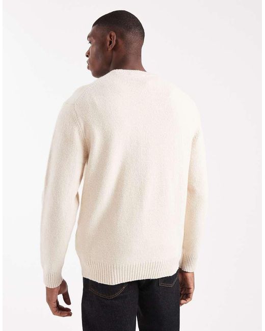 Maglione Comodo Girocollo Color Crema di Only & Sons in Natural da Uomo