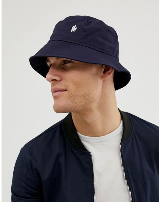 French Connection Cotton Bucket Hat in Blue for Men - Lyst