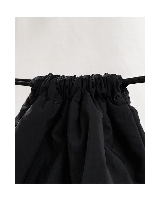 ASOS Black Soft Cross Body Bag With Fold Over Top for men