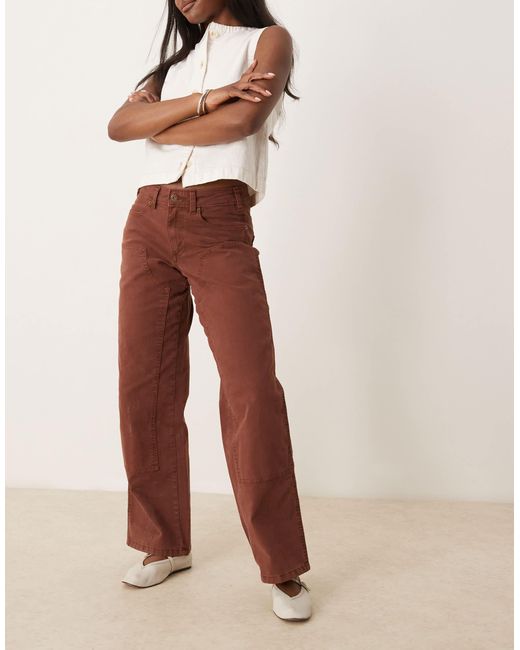 Dickies Brown – river ranch – canvas-hose im western-design