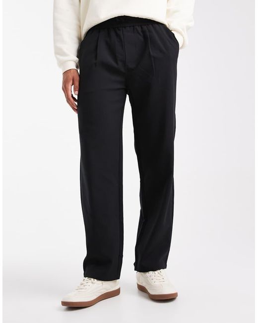 Only & Sons Black Straight Fit Trouser for men