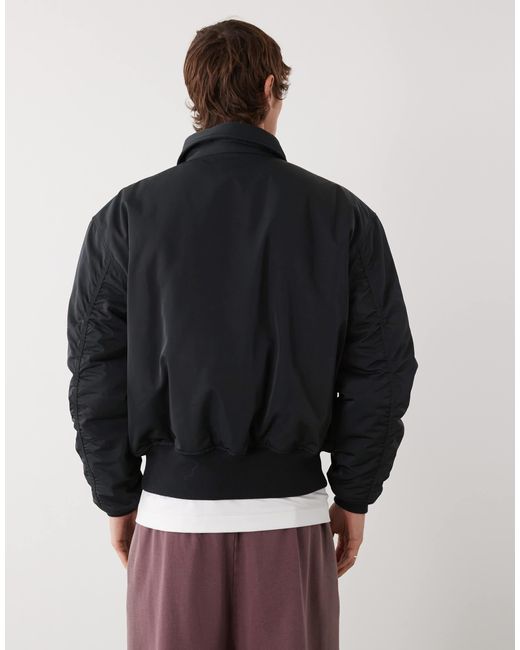 Bomber oversize avec col Weekday pour homme en coloris Black