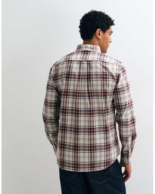 Gant Gray Regular Fit Check Poplin Shirt for men