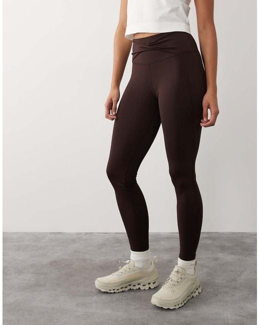 Sweaty Betty Brown All Day 7/8 Soft Twist leggings