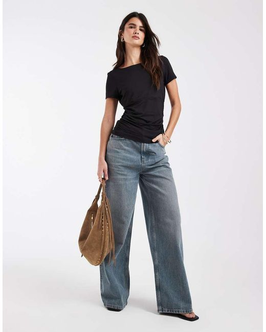 ONLY Black Slinky Open Back Top