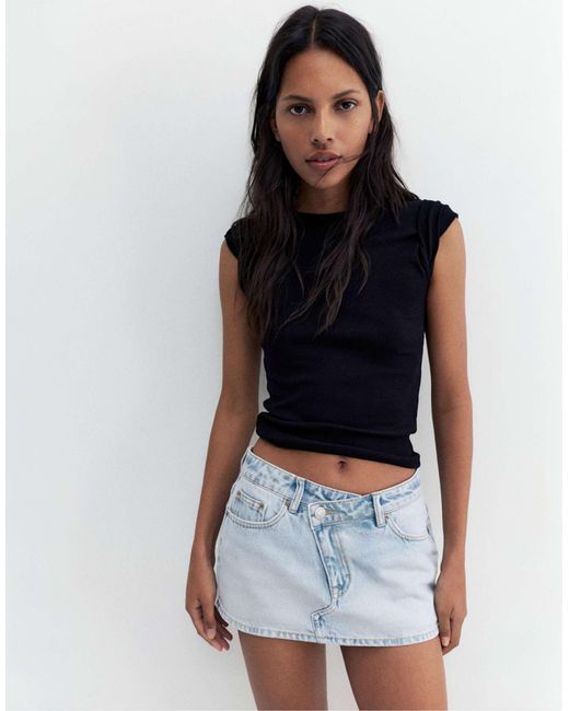 Pull&Bear Blue – jeans-skort
