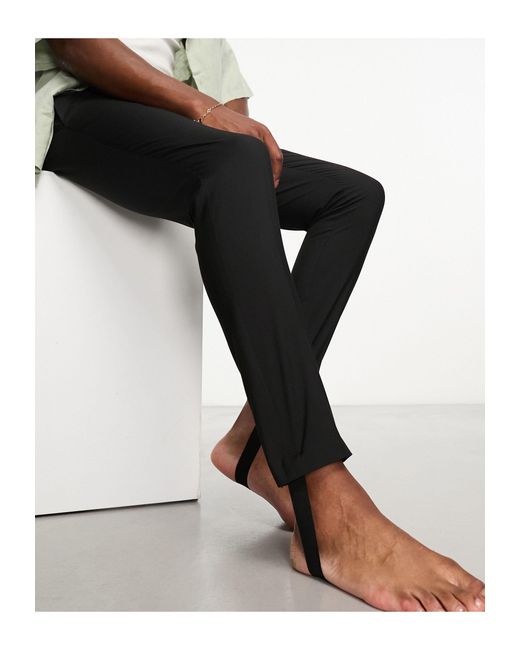 Pantalon habillé à étriers ASOS pour homme en coloris Black