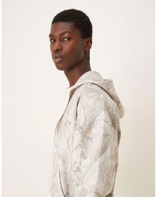 Essential - sweat à capuche zippé avec motif camouflage Abercrombie & Fitch pour homme en coloris Natural