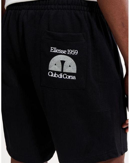 Ellesse Black Club Di Corsa Short for men