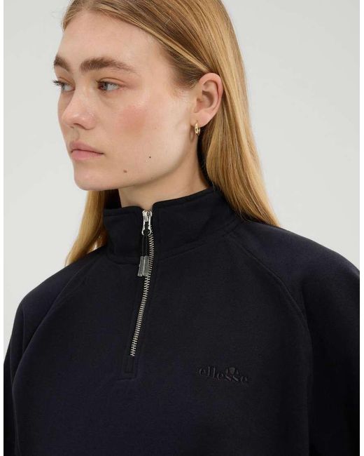 Ellesse Blue Carrera 1/4 Zip Sweatshirt