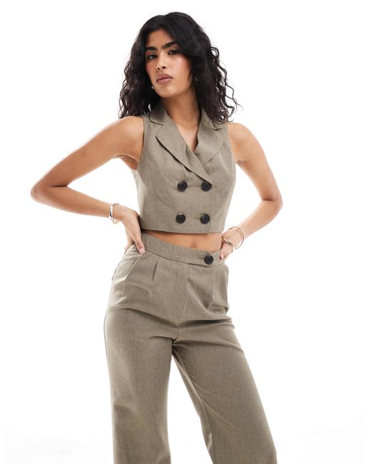 Miss Selfridge Green Co-ord Tailored Waistcoat Top