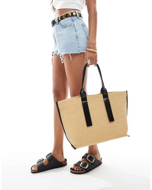 Borsa Shopper Grande di Stradivarius in Blue