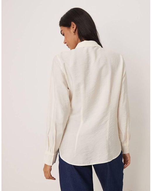 Jdy Natural Relaxed Fit Shirt With Side Tie Detail