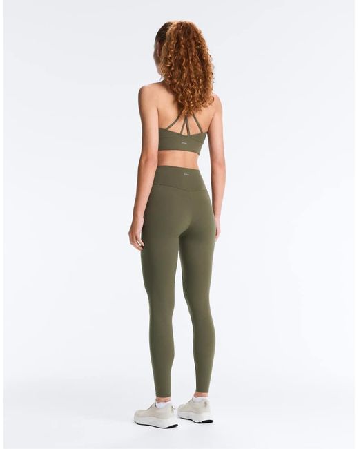Oysho Green Comfortlux High-rise Ankle-length leggings