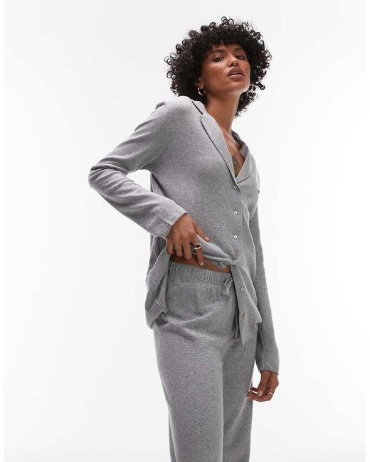 Camicia Del Pigiama di Mango in Gray