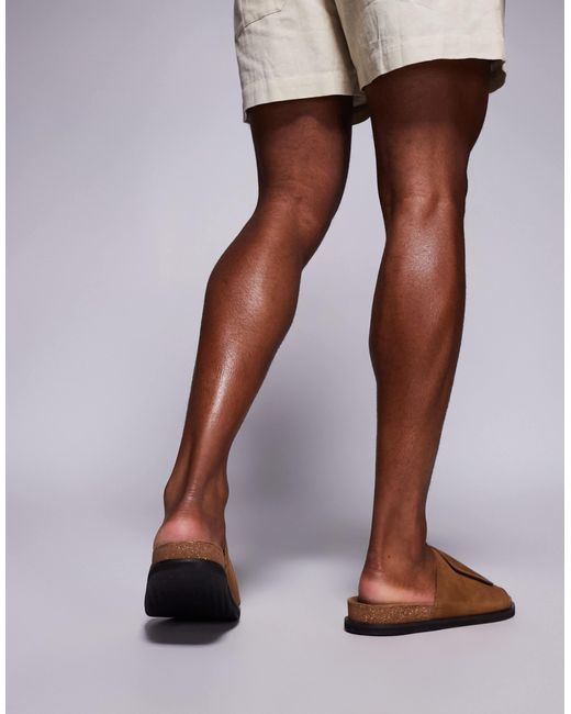 ASOS Brown Slider Sandals for men