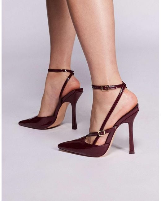 Public Desire Pink Idol Pointed Toe Heeled Shoes