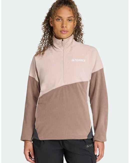 Adidas Originals Natural Terrex Multi Climawarm Fleece Anorak