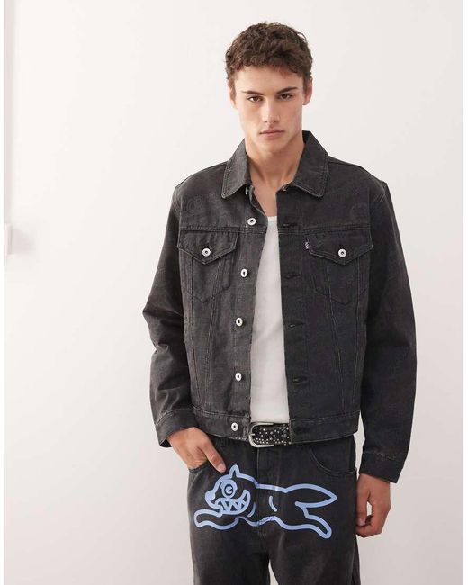 ICECREAM Gray Every Flavour Denim Trucker Jacket for men