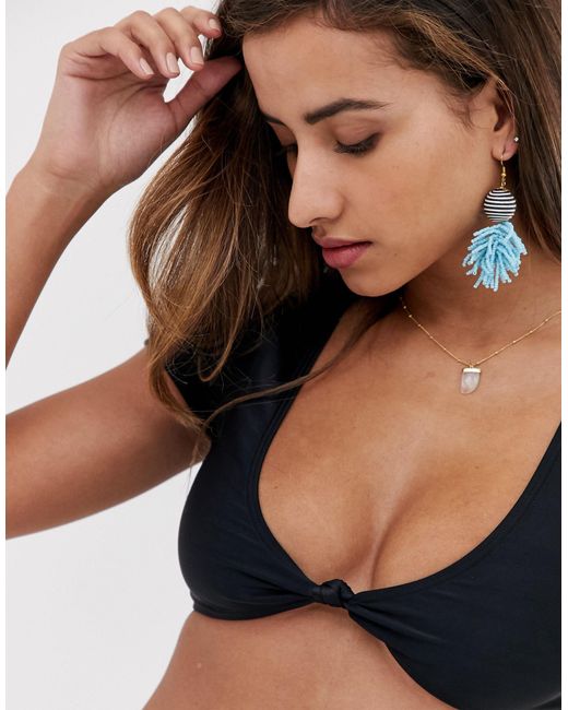 cap sleeve crop bikini top