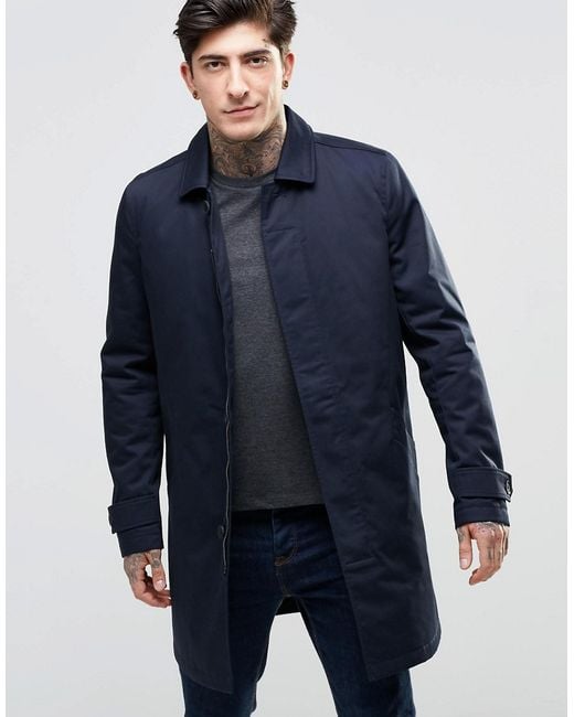 Mens navy mac coat Our water–repellent Ludlow mac jacket is—like any well–cut men's trench coat—super versatile, and our lightweight fishtail parka is perfect for any day (or night) when there's a slight chill in the air.