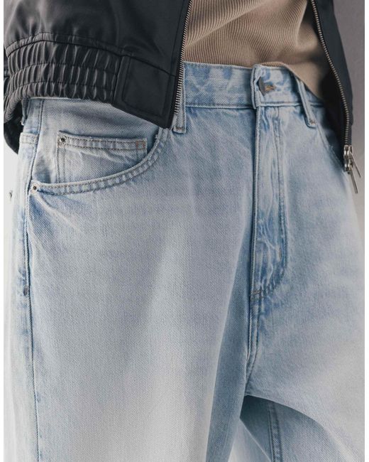 Pull&Bear – weite jeans in Blue für Herren