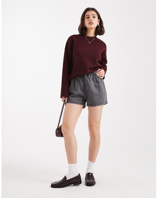 Joggers Cortos Vaqueros Grises De ASOS de color Red